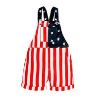 4th of July Baby Girl Boy Overalls Toddler Infant Flag Jumpsuit Summer Suspender Shorts Romper Clothes Outfits