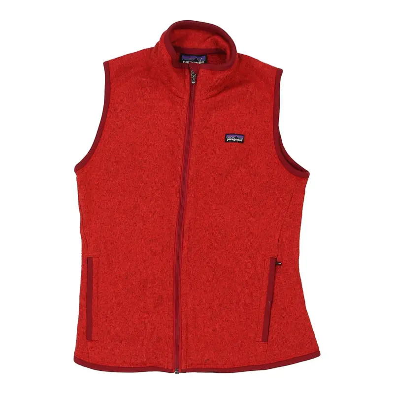 Patagonia Fleece Gilet - Small Red Polyester