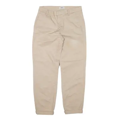 ONLY Trousers Beige Regular Tapered Womens W32 L26