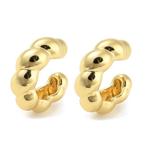 Ring Shape Brass Cuff Earrings