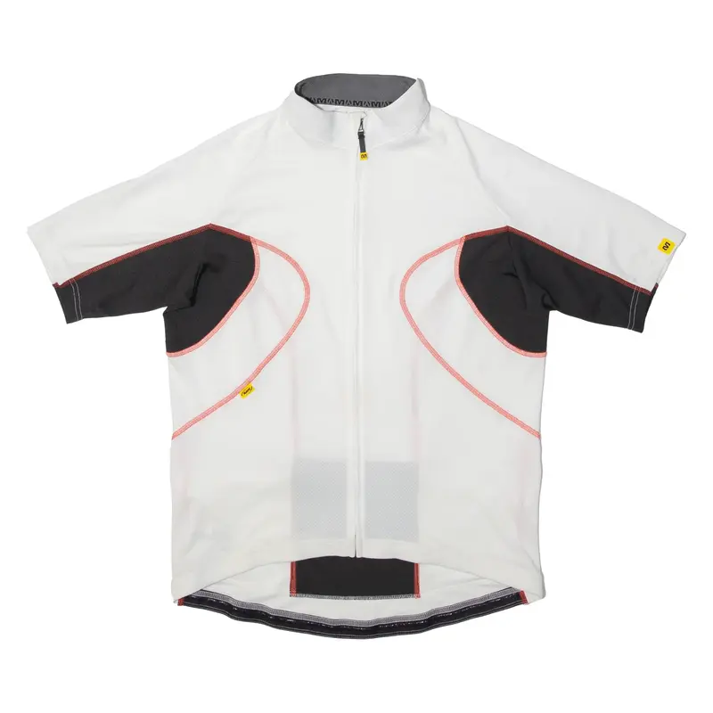 MAVIC Cycling Full Zip Mens Jersey White High Neck L