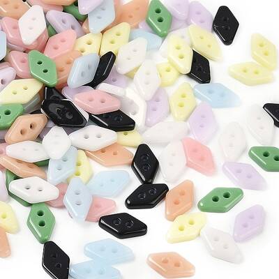 2-Hole Glass Buttons