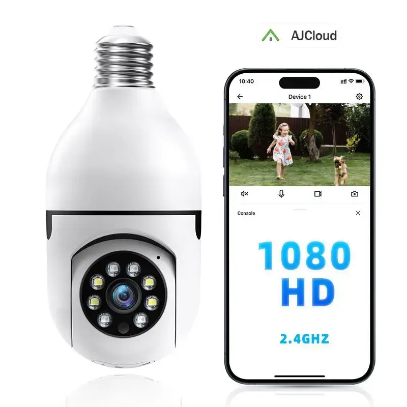 NoahTec Wireless Bulb Security Camera, 1080P HD 2.4GHz WiFi Wireless Surveillance Camera, Motion Detection, Two-Way Audio –...