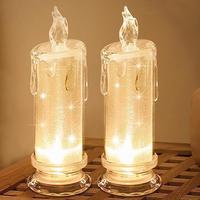 Simulation Warm Light Electronic Candle Lamp, 1 Count Battery Powered Flameless Candle Lamp, Decorative Light for Home Living...