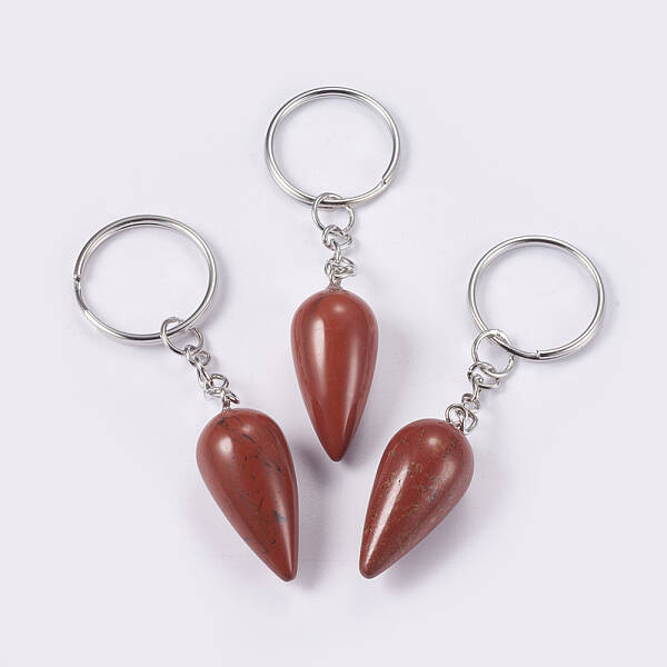 Natural Red Jasper Keychain