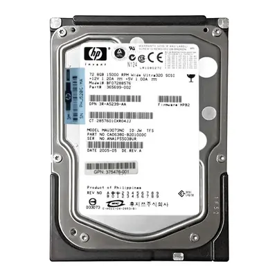 365699-002 HP 72.8GB Ultra-320 SCSI 15000 3.5-inch Hard Drive