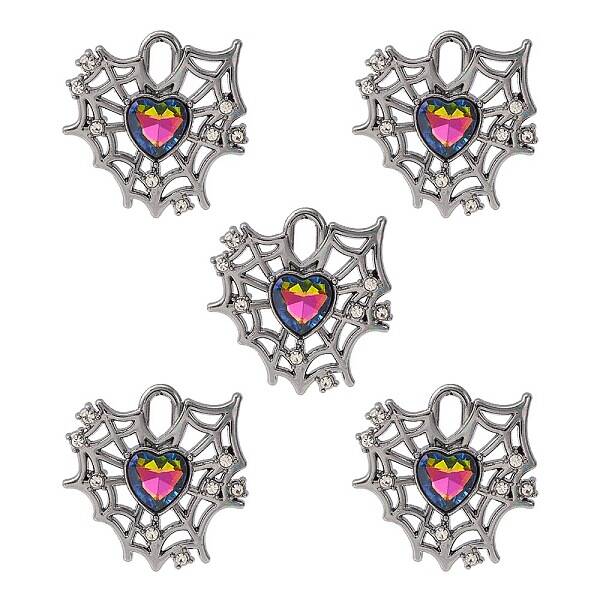 Rack Plating Alloy Glass Pendants