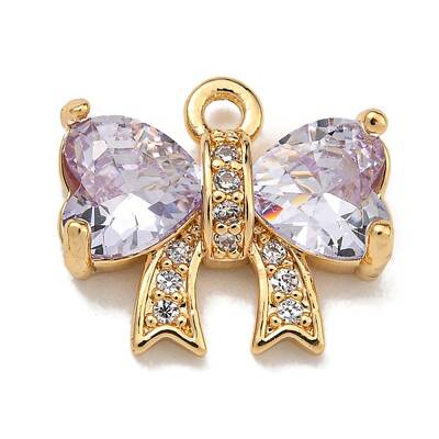 Brass Micro Pave Cubic Zirconia Charms