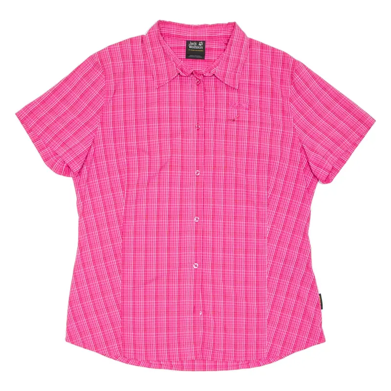 JACK WOLFSKIN Womens Shirt Pink Check L