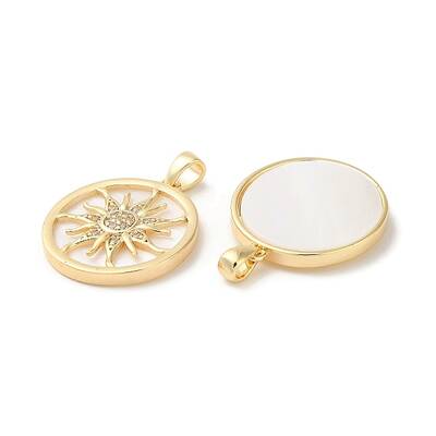 Natural White Shell Sun Pendants