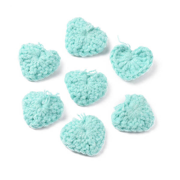 Handicraft Cotton Knitting Heart Ornament Accessories