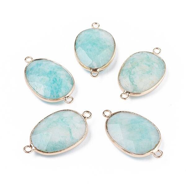 Natural Amazonite Links Connectors