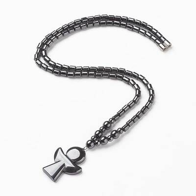 Non-magnetic Synthetic Hematite Pendant Necklaces
