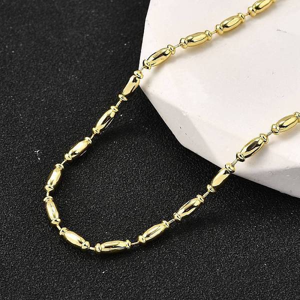 2MM Brass Column Link Chain Necklaces