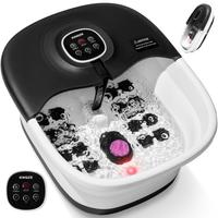 Electric Collapsible Foot Spa with Heat, 16 Massage Rollers, Bubble, Foot Care, Comfort Deep Tissue Foot Soaker Tub for Home ...