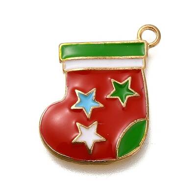 Christmas Theme Alloy Enamel Pendants