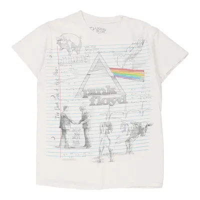 Pink Floyd Liquid Blue Band T-Shirt - Medium White Cotton