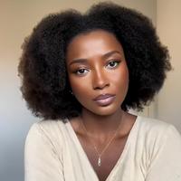 HerGivenHair 4B-4C Type 4 3 in 1 Half Wig Versatile Cap Drawstring Ponytail Half Wig For Natural Hair Black Girls