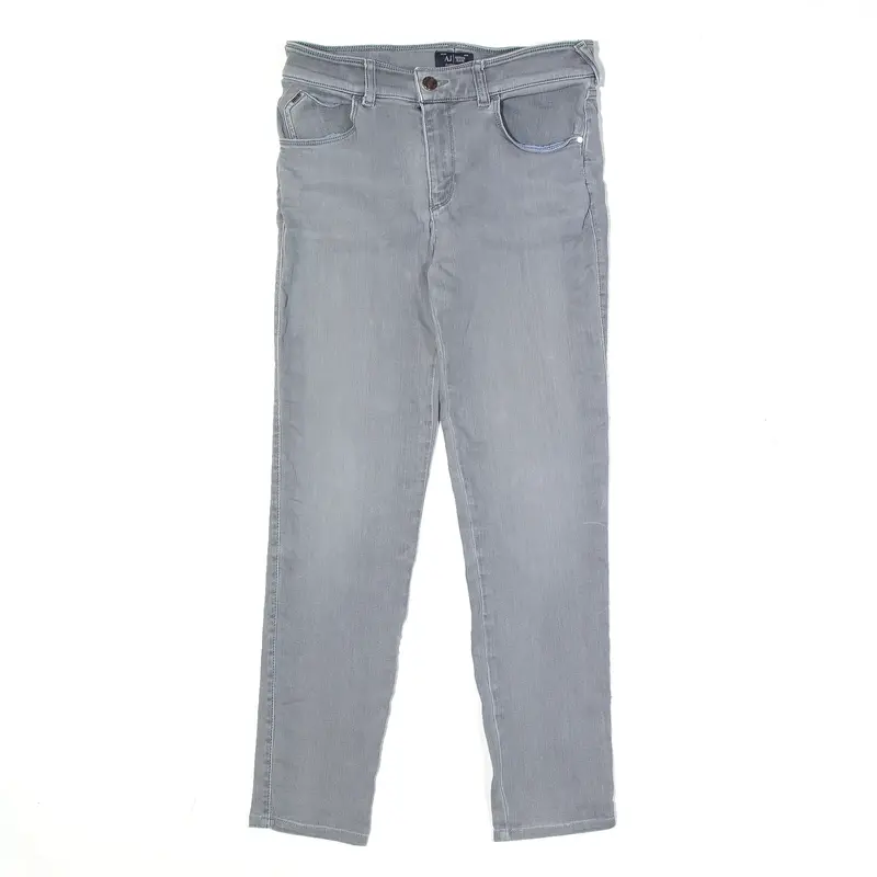 ARMANI Lilac Jeans Grey Denim Slim Skinny Womens W28 L26