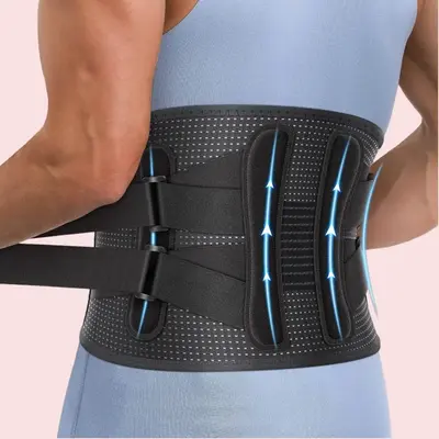 Mesh Sports Waist Belt, Breathable Waist Belt, Lower Back Support Benefits Tool, Sports & Outdoor Accessories for Men & Women