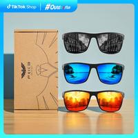 【 3 pairs 】 Stylish Sports Sunglasses, Unisex Square Large Frame, Lightweight UV Protection Colored Polarized Lenses Idea...