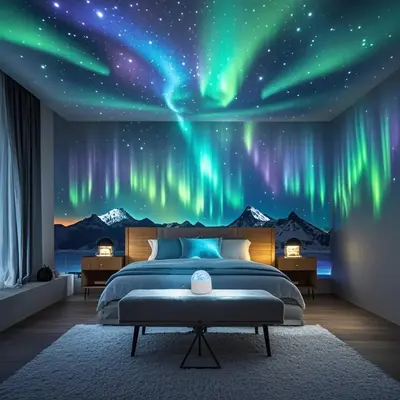 USB Powered LED Night Light with Remote Control, 16 Color Changing LED Projector Lamp, Decorative Starry Sky Projector Light ...
