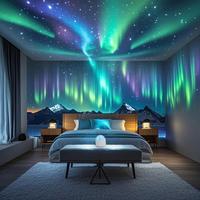 USB Powered LED Night Light with Remote Control, 16 Color Changing LED Projector Lamp, Decorative Light for Bedroom, Game Roo...