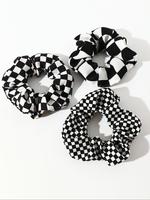 Women's Elegant Plaid Print Scrunchies, Trendy Ponytail Holders, Cute Accessories for Hairstyle Ideas for Women & Girls, Cute...