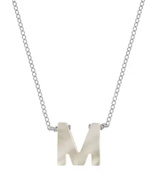 Dawn Initial Necklace | Metal Color: Silver | Style: M