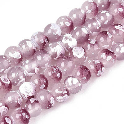 Baking Paint Glass Beads Strands