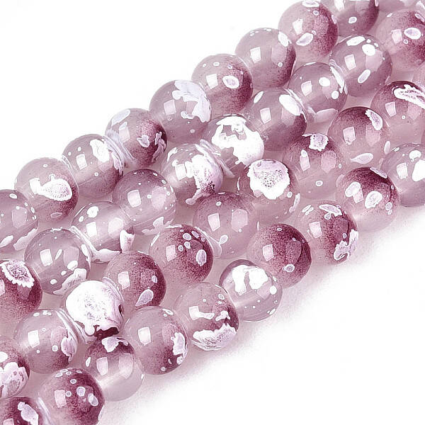Baking Paint Glass Beads Strands