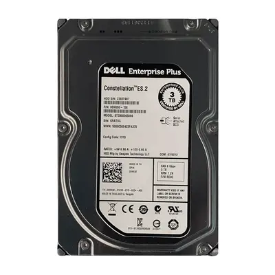 00KK92 Dell 3TB 6Gb/s SAS 7200 3.5-Inch Hard Drive