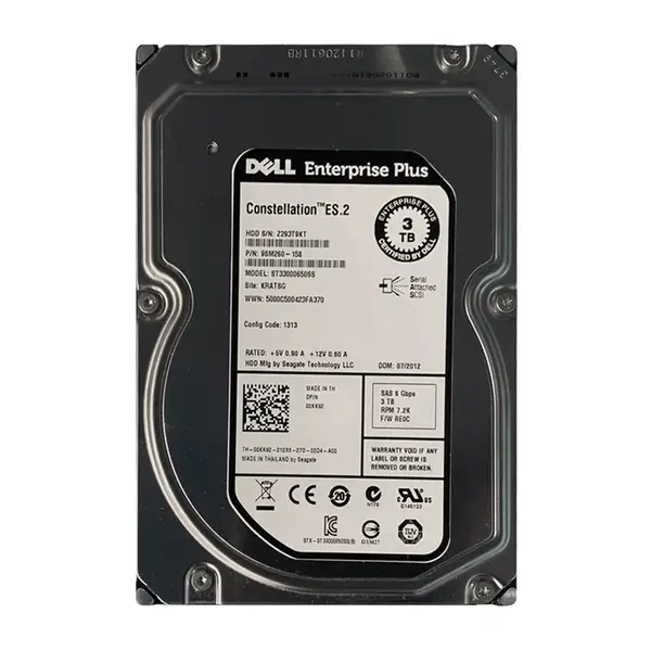 00KK92 Dell 3TB 6Gb/s SAS 7200 3.5-Inch Hard Drive