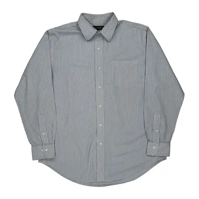 Classic Fit Lauren Ralph Lauren Striped Shirt - Large Blue Cotton