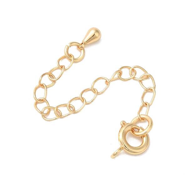 Rack Plating Brass Ends with Chain and Clasps