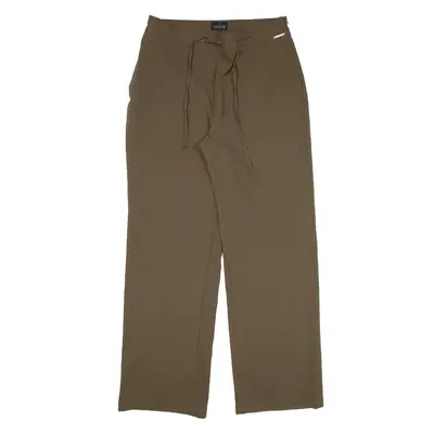 TRUSSARDI Double-knee Trousers Green Relaxed Straight Womens W30 L29