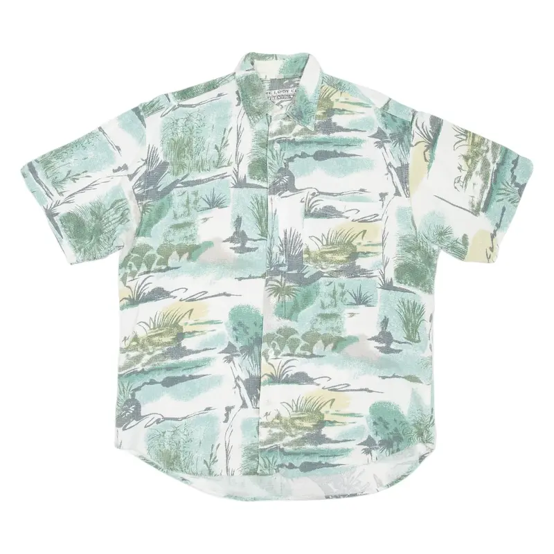 THE LOST CITY Mens Shirt Blue Crazy Pattern M