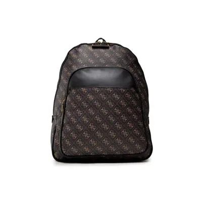 Guess Vezzola Men's Backpack in Brown Synthetic Leather with Laptop Compartment 38x33x10 cm