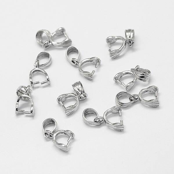 Anti-Tarnish Rhodium Plated 925 Sterling Silver Pendant Bails