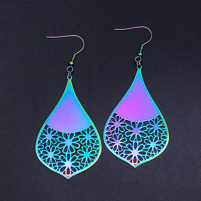 201 Stainless Steel Dangle Earrings