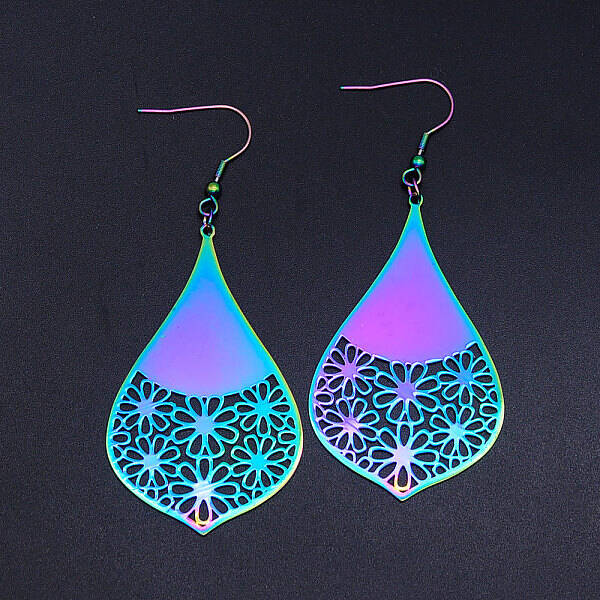 201 Stainless Steel Dangle Earrings