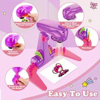 Colorful Art Creator Kit - 3+ Year Old Kids' Dream Drawing Projector , Pencils, Crayons, Scrapbook, Sticker Book, Unicorn Sti...
