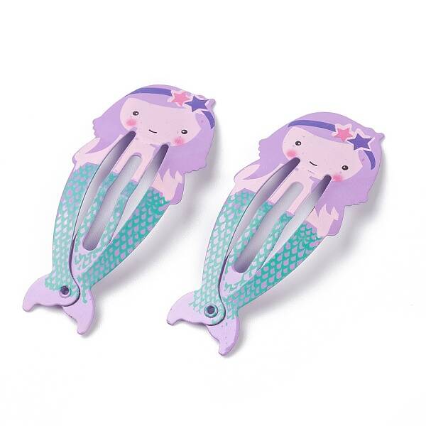 Baking Painted Iron Snap Hair Clips