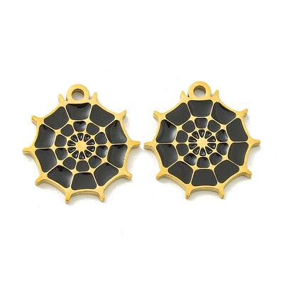 Halloween Theme Ion Plating(IP) 304 Stainless Steel Enamel Pendants