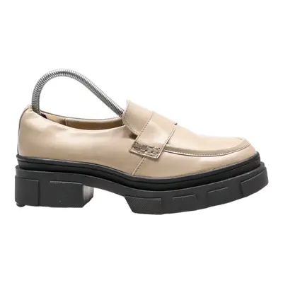 M&S Loafers Platform Shoes Beige Synthetic Womens UK 6