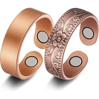 Jecanori 2PCS Copper Rings for Women Men,Adjustable Jewelry Gift with Ring Box