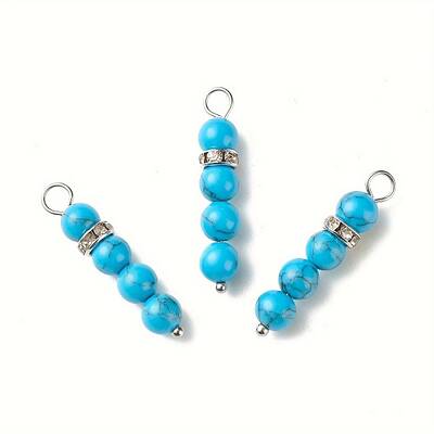 10Pcs Synthetic Turquoise Pendants