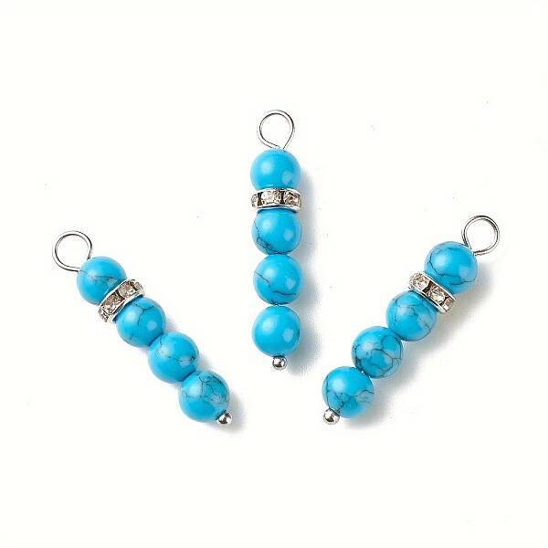 10Pcs Synthetic Turquoise Pendants