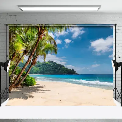 Blue Sea Sky Beach Holiday Hawaii Summer Backdrop - Aperturee