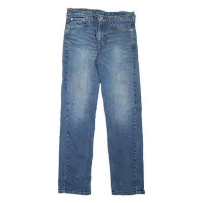 LEVI'S 505 Jeans Mens Blue Regular Straight Stone Wash W33 L34